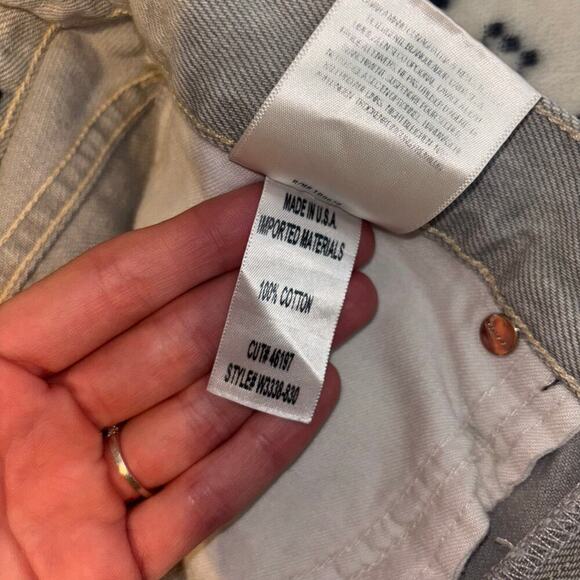 Goldsign Mid Rise Low Slung Straight Leg Relaxed Fit Jeans in Dove Grey Size 24 - Picture 8 of 11